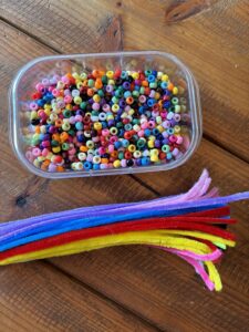 rainbow breathing sticks pipe cleaners and beads