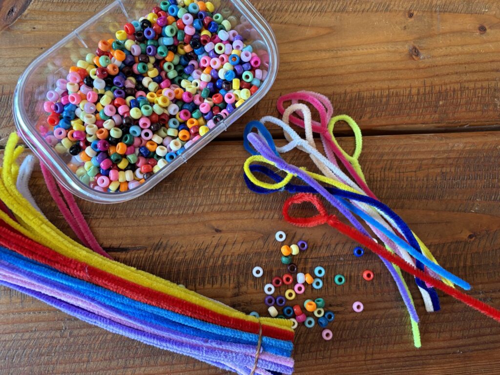 rainbow breathing stick craft for kids